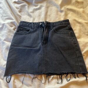 Nasty Gal Black Denim Mini Skirt - Size M